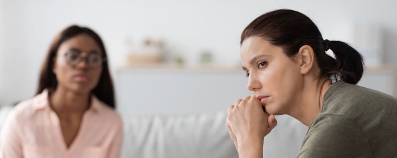 Doctor providing mental health care.