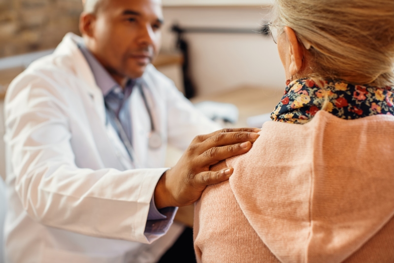 Emotionally distressed patient.