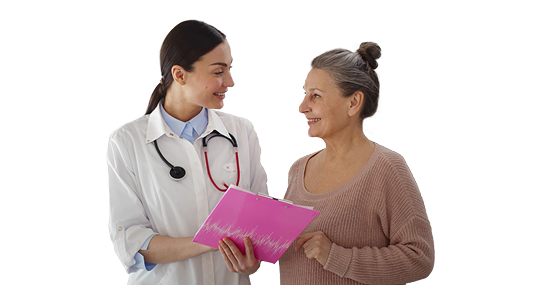 doctor and patient talking